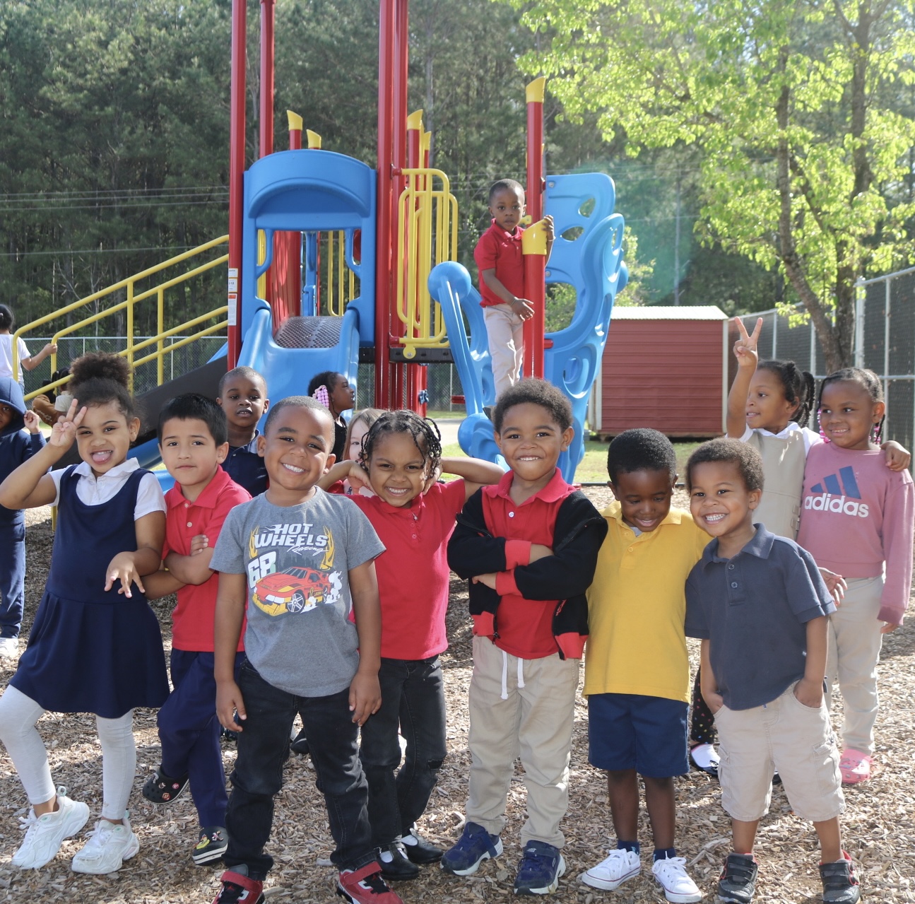 Stepping Stones Academy children on the playground
